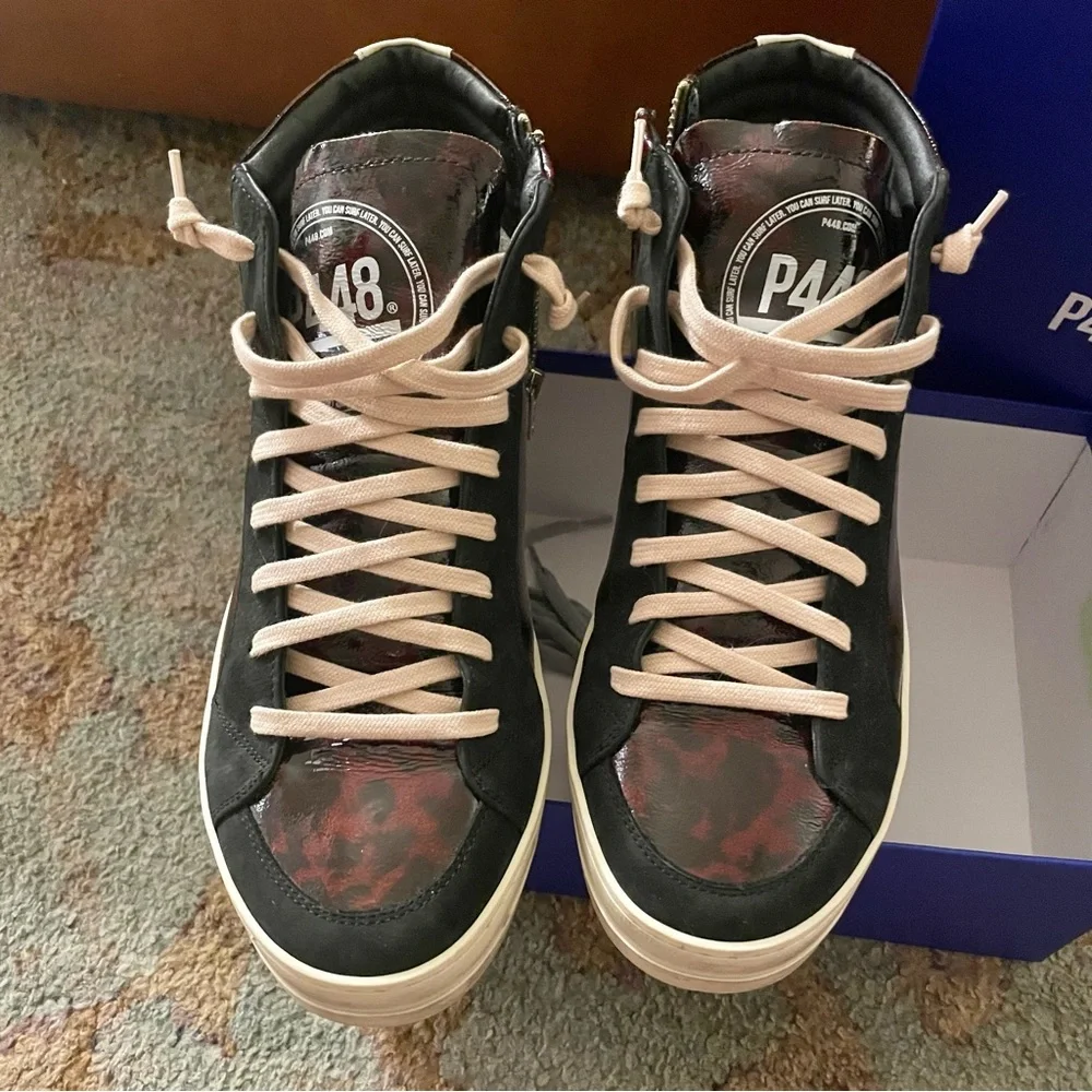 NEW P448 Skate High Top Sneaker sz 42, color: tortoise shell - Picture 7 of 12